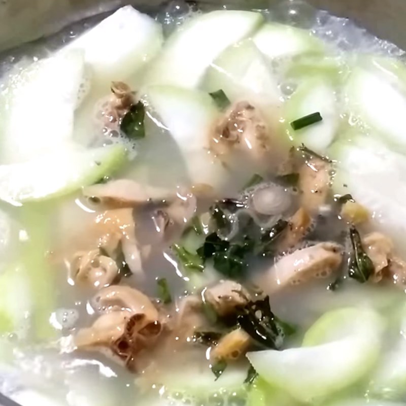 Bước 3 Nấu canh Canh trai nấu bầu