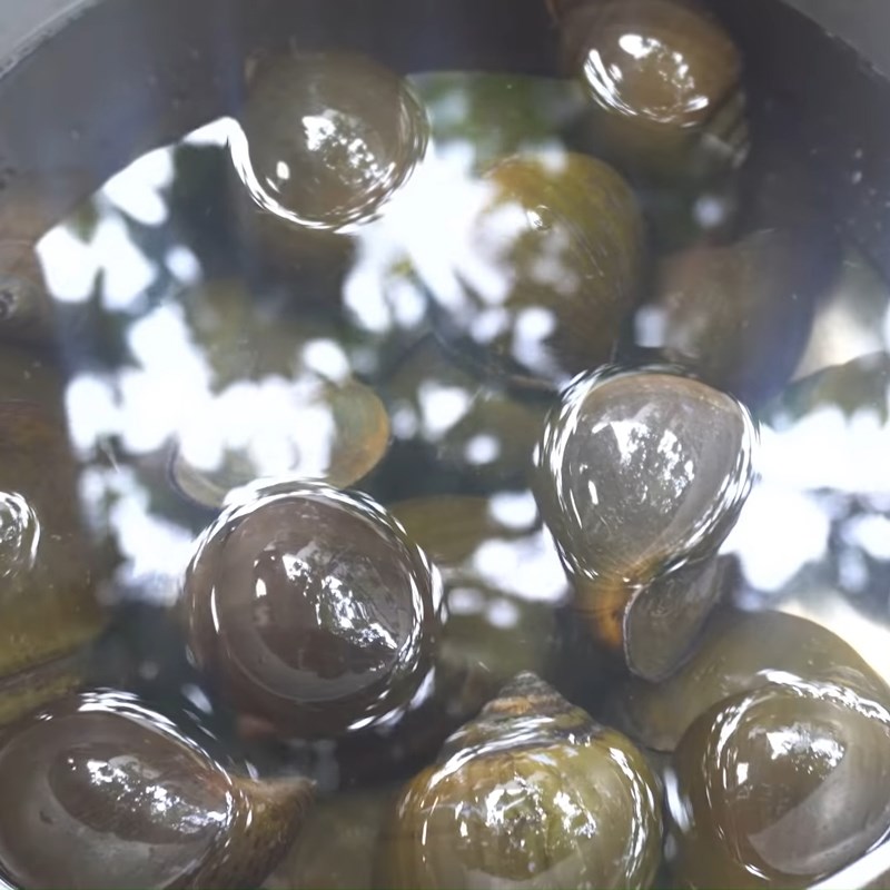 Bước 1 Sơ chế và luộc ốc bươu Ốc bươu nướng tiêu đen