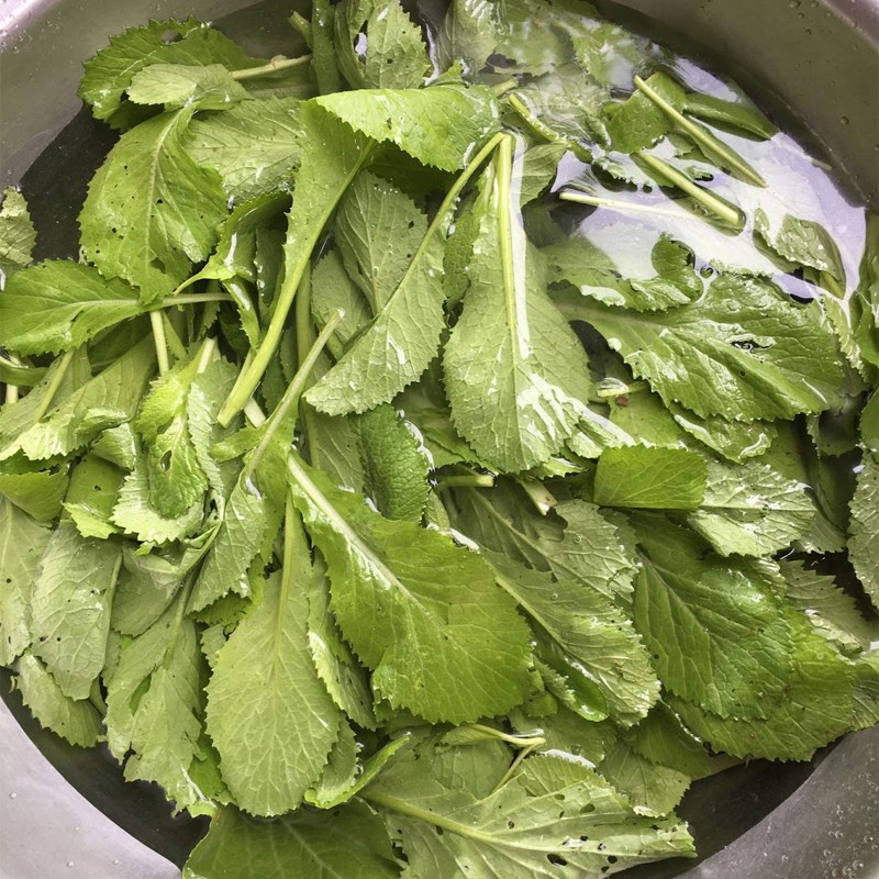 Bước 1 Sơ chế các nguyên liệu Canh cải bẹ xanh nấu tôm tươi