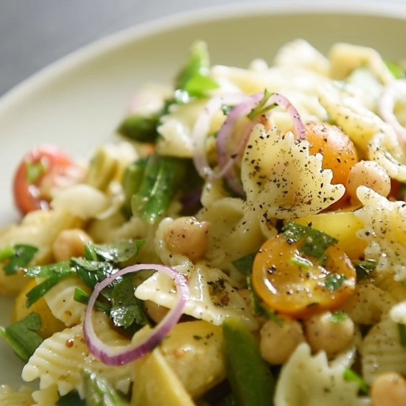 Bước 5 Thành phẩm Pasta salad măng tây