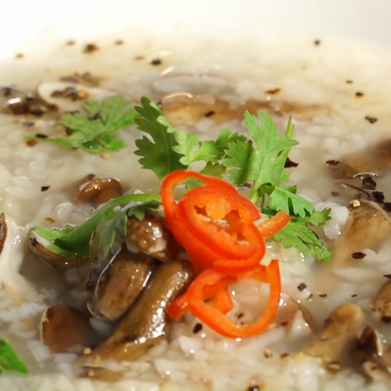 Bước 4 Thành phẩm Cháo nấm tràm chay