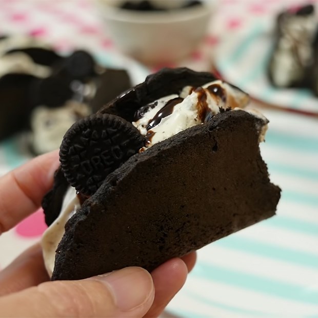 Bước 5 Thành phẩm Bánh tacos oreo