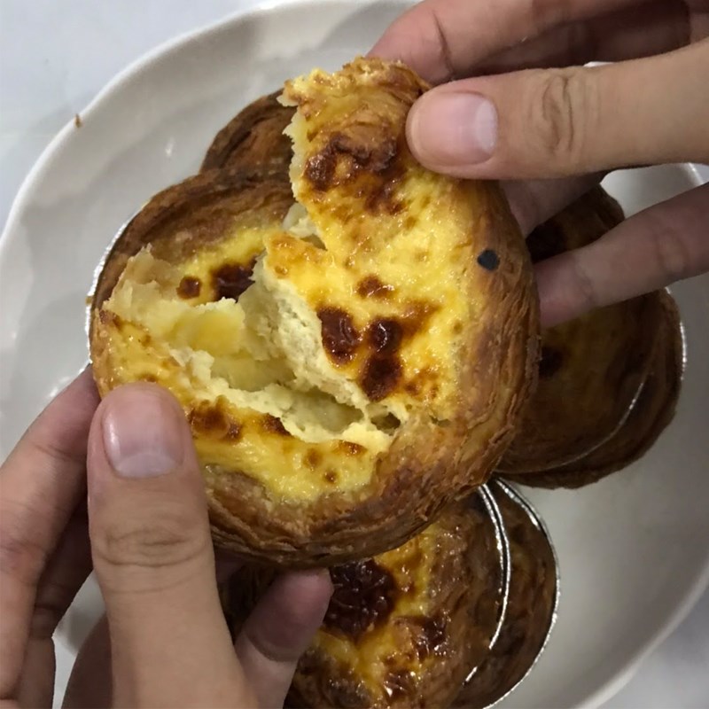 Bước 3 Thành phẩm Bánh tart trứng bằng nồi chiên không dầu