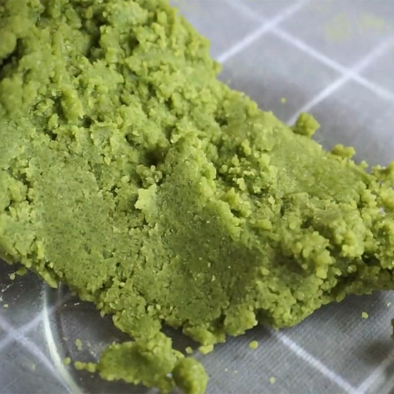 Bước 1 Trộn bột làm lớp vỏ phủ giòn Bánh su kem trà xanh nhân trà xanh