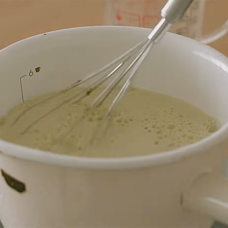 Bước 5 Trộn hỗn hợp nhân kem trà xanh Bánh su kem trà xanh nhân trà xanh