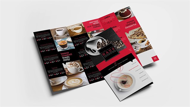 thiết kế menu cho quán cafe