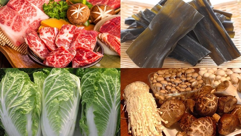 Nguyên liệu làm món lẩu shabu shabu