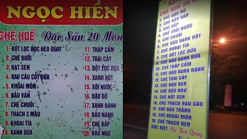 Quán trà đủ món Huế