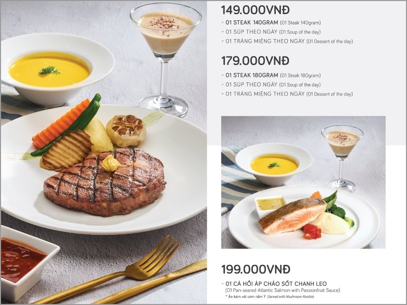 Thực đơn tại Nhà Hàng Le Monde Steak