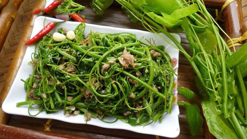 Rau bò khai xào