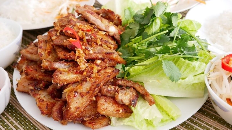 Ba chỉ da nướng muối ớt