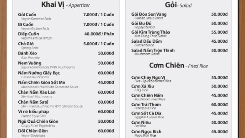 Nhà hàng chay Đóa Sen Vàng 