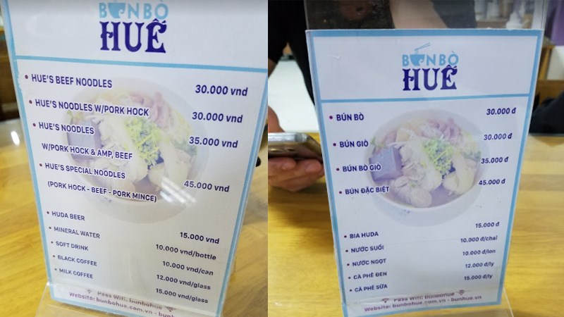Quán Cđộ ẩm Bún Bò Huế