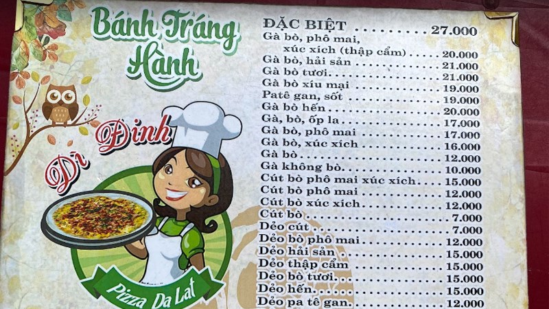 Quán Bánh Tráng nướng Dì Đinh