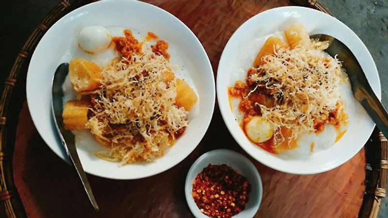 Cháo quẩy sườn sụn