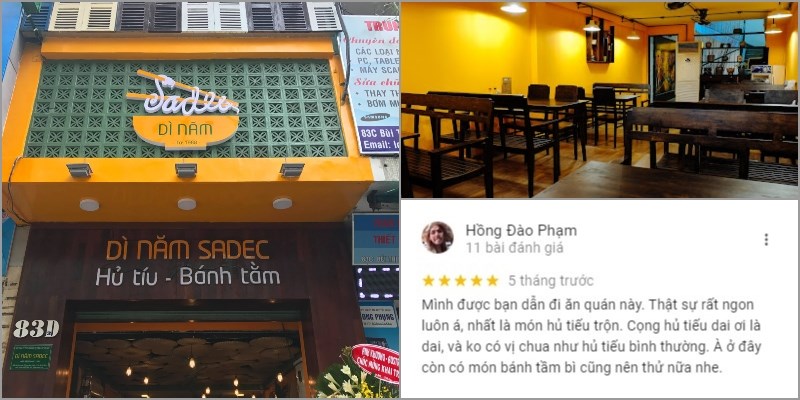 Quán Hủ tiếu Dì năm Sadec