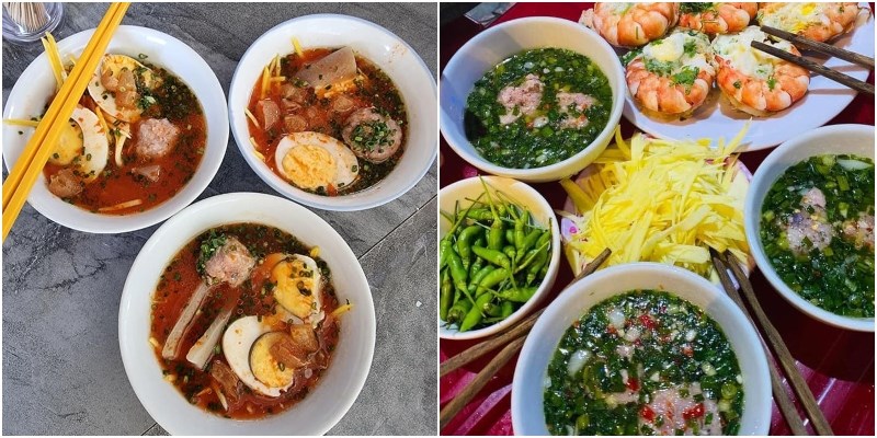 Món ăn tại Quán Bánh căn Lân Nguyệt 
