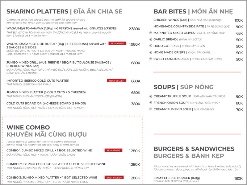 Nhà hàng Emm's Cafe Bistro 