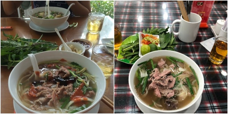 Món ăn tại Quán Phở 10 