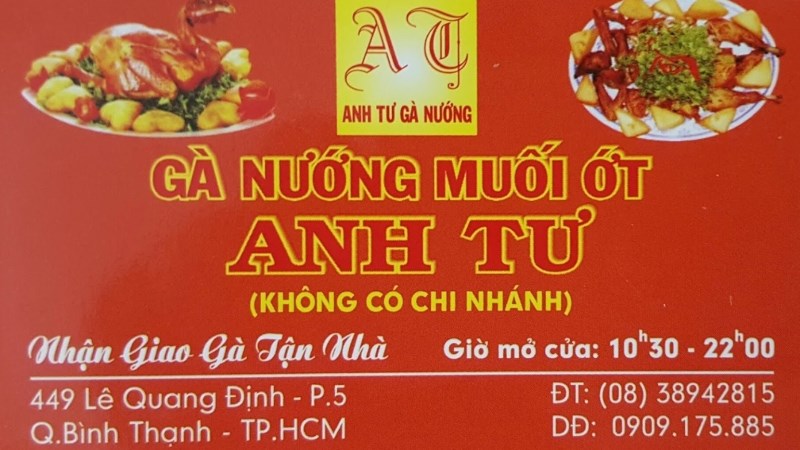 Quán con gà nướng Anh Tư