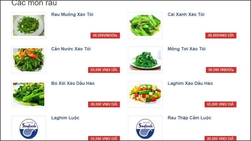 menu Nhà hàng Nha Trang Seafood 3