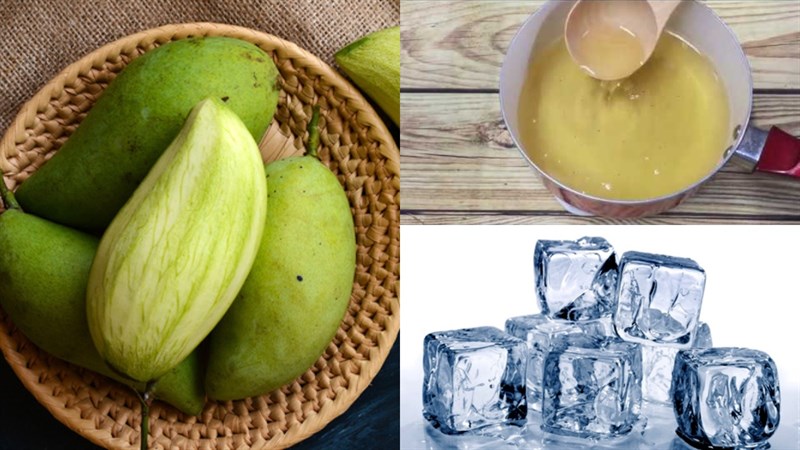 Nguyên liệu làm sinh tố xoài xanh