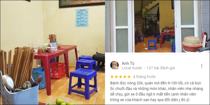 Quán bánh đúc nóng cô Nội