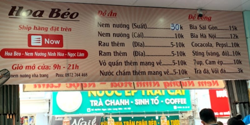 Quán Hoa Béo - Nem nướng Nha Trang