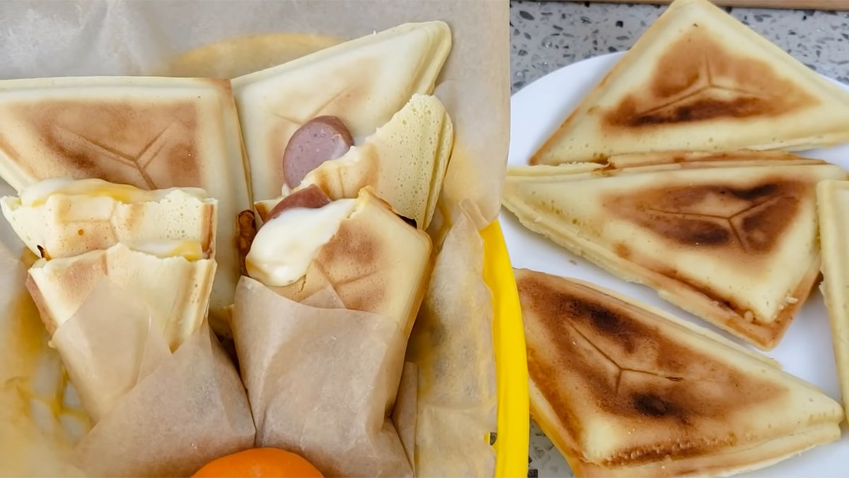 Có cách nào làm bánh bông lan tam giác không cần lò nướng không? 

