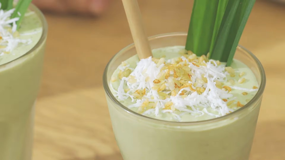 Sinh tố cốm cốt dừa