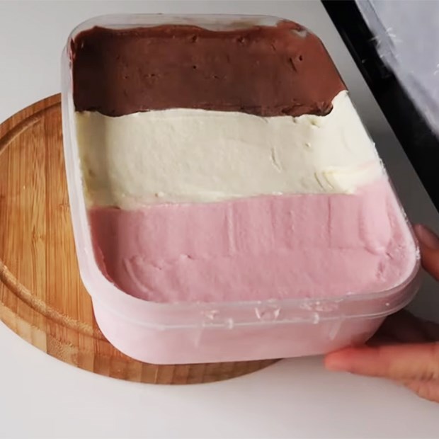 Cách làm kem ba màu - neapolitan ice cream kiểu Ý cực hấp dẫn