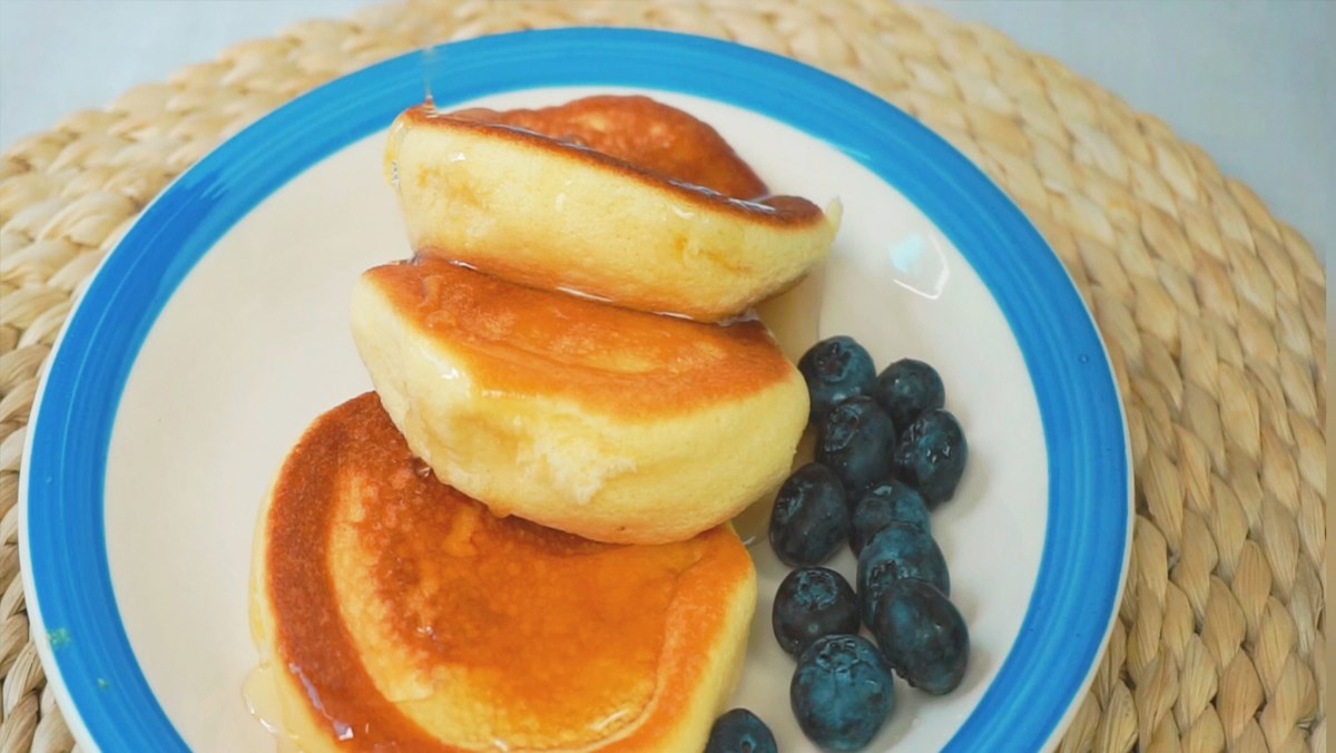 Bánh souffle pancake không cần bột nở