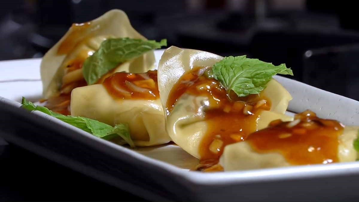 Hoành thánh chay hấp