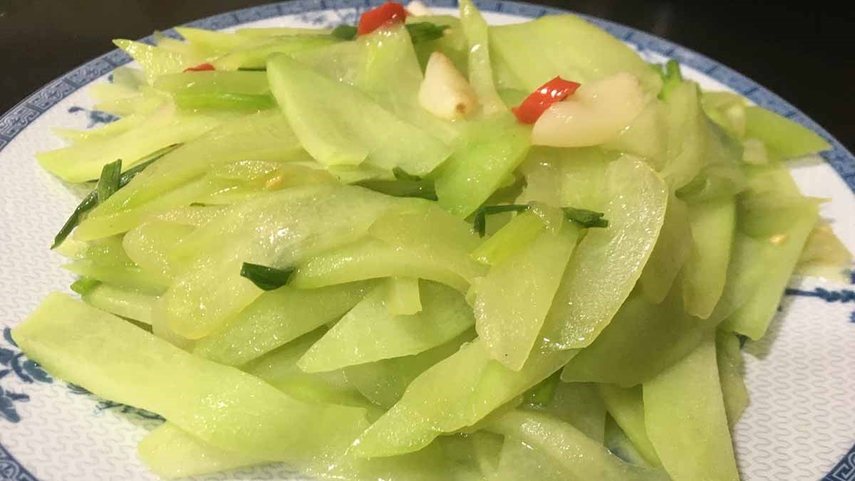 Quả su su xào tỏi