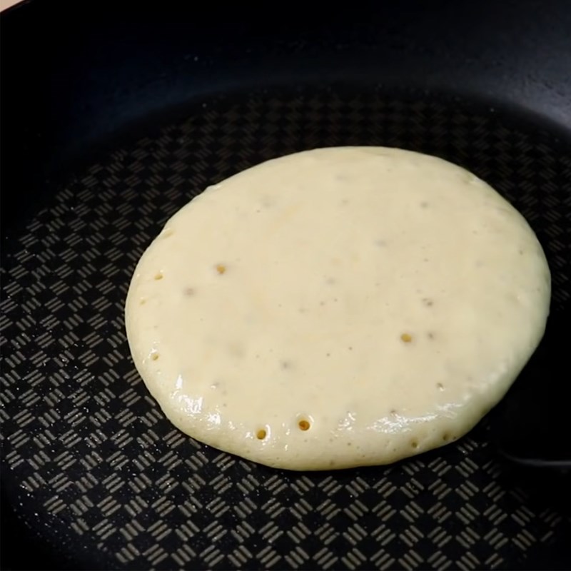 Bước 5 Chiên bánh Bánh pancake không cần bột nở