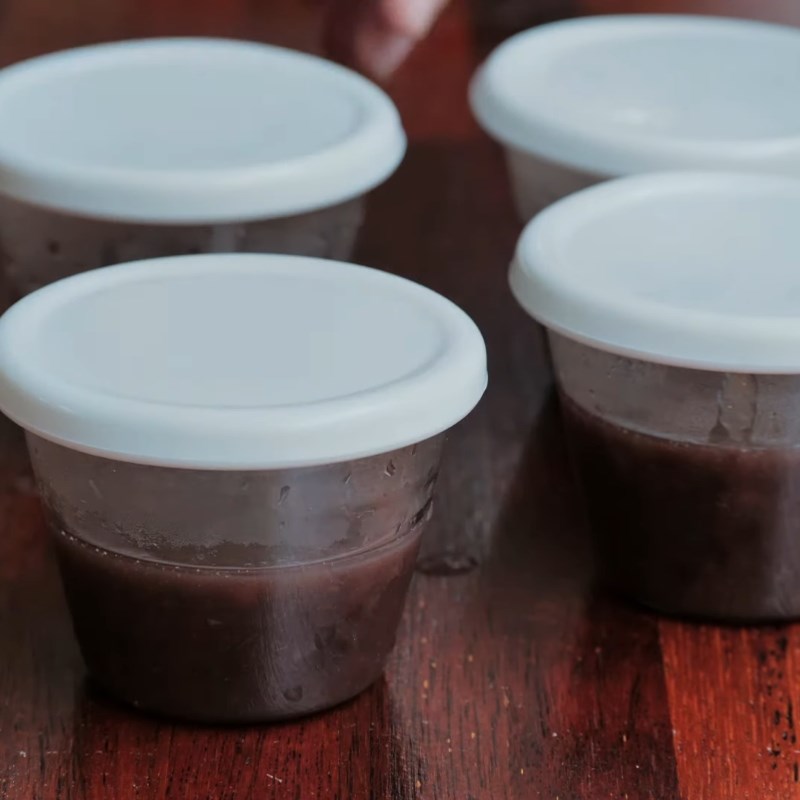 Bước 3 Đổ khuôn và làm đông pudding Pudding đậu đỏ