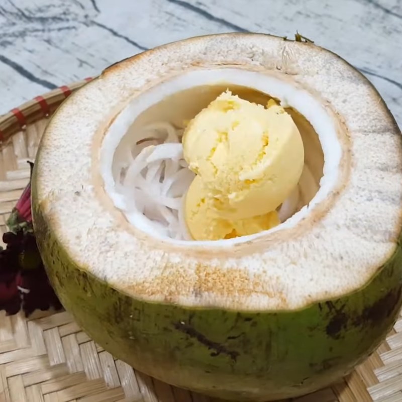 Bước 5 Hoàn thành Kem trái dừa