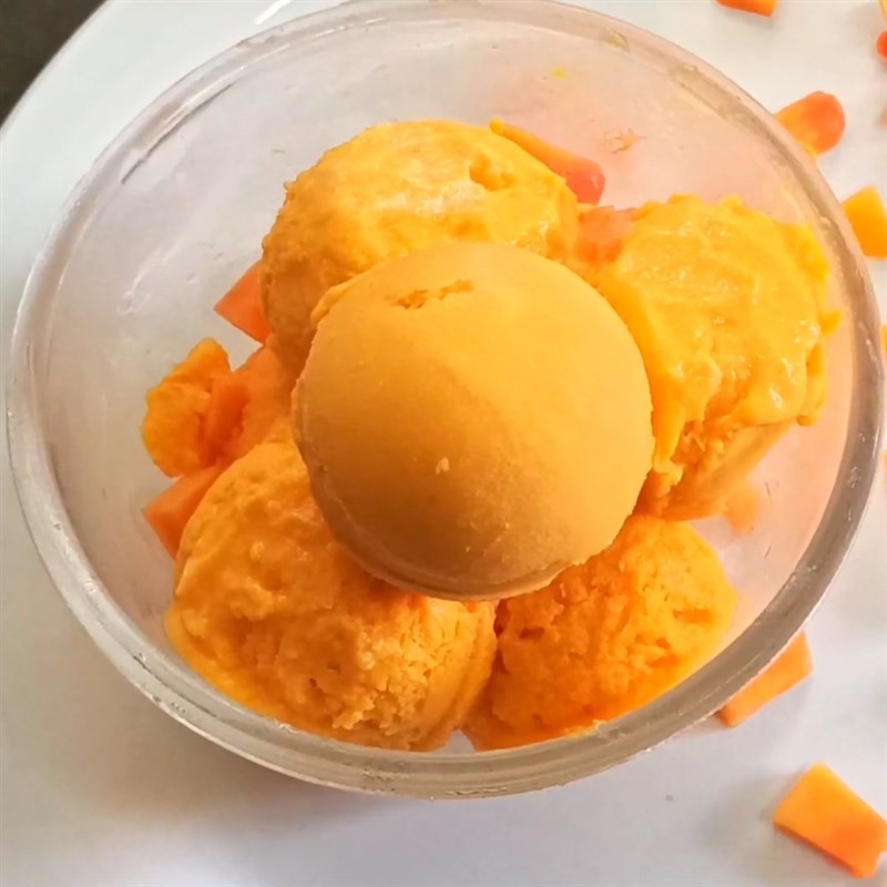 Bước 4 Thành phẩm Kem đu đủ