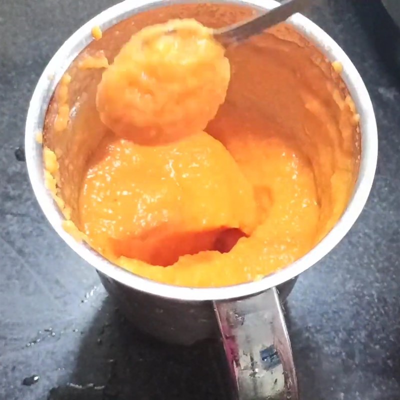 Bước 1 Sơ chế và xay nhuyễn đu đủ Kem đu đủ