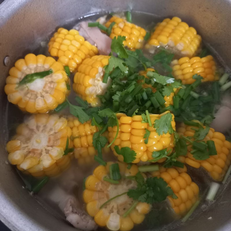 Bước 3 Nấu canh Canh bắp hầm giò heo