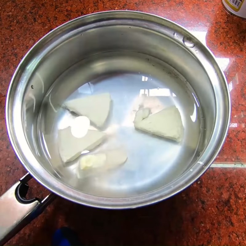 Bước 1 Nấu phô mai Sữa chua phô mai truyền thống