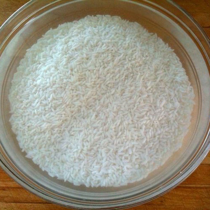 Bước 5 Ngâm gạo Cháo thịt bò khoai tây