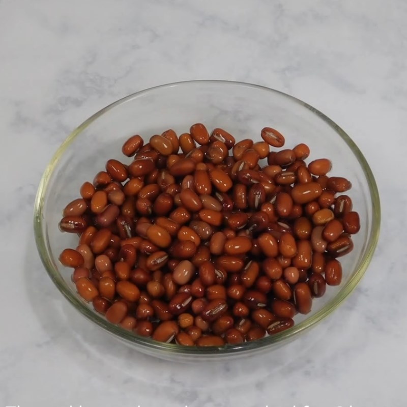 Bước 1 Ngâm đậu đỏ Pudding đậu đỏ nước cốt dừa