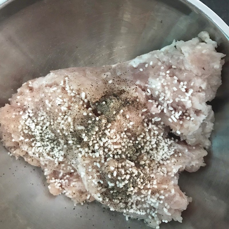 Bước 1 Sơ chế nguyên liệu Nấm mỡ nhồi thịt kho
