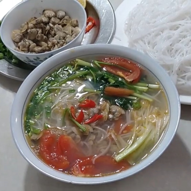 Bước 5 Thành phẩm Bún nghêu (bún ngao) chua cay