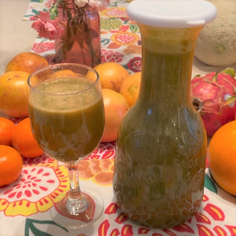 Bước 3 Thành phẩm Nước ép cải cầu vồng cà rốt dâu táo