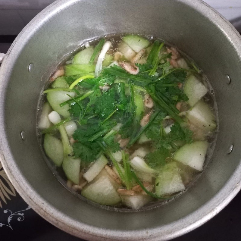 Bước 3 Nấu canh Canh bí đao nấu tép