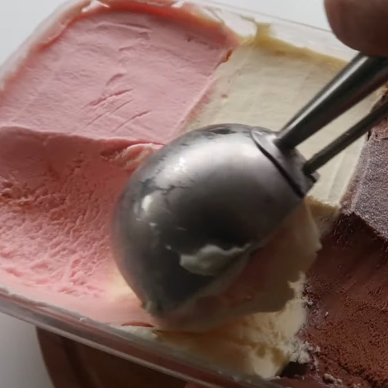 Bước 4 Thành phẩm Kem ba màu - neapolitan ice cream