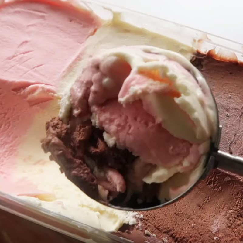 Bước 4 Thành phẩm Kem ba màu - neapolitan ice cream