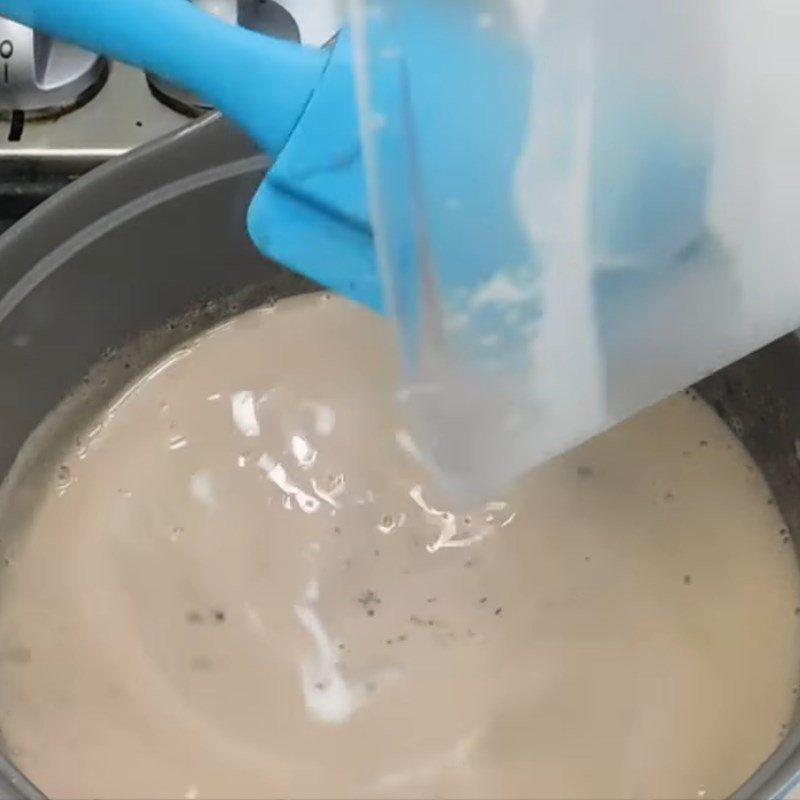 Bước 4 Nấu pudding Pudding đậu đỏ nước cốt dừa